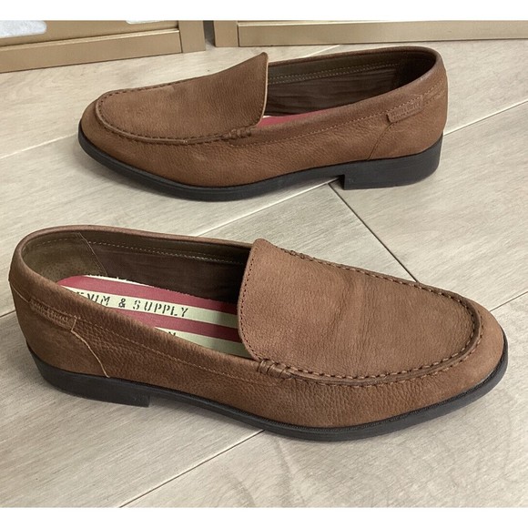 Denim & Supply Ralph Lauren Sandi Brown Leather Loafer Men Slip On Shoes 13 D main image 7